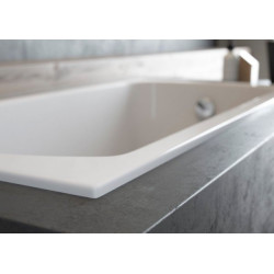 Polimat wanna prostokątna Classic Slim 160x70 z syfonem chrom i nóżkami