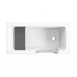 Wanna akrylowa dla osób niepełnosprawnych z drzwiczkami Avo 140x70 cm + PRZEDNI PANEL CZARNY