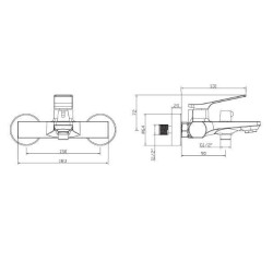 Elegancka Bateria Wannowa Neri Czarna z Wysokiej Jakości Materiałów BW-01-004