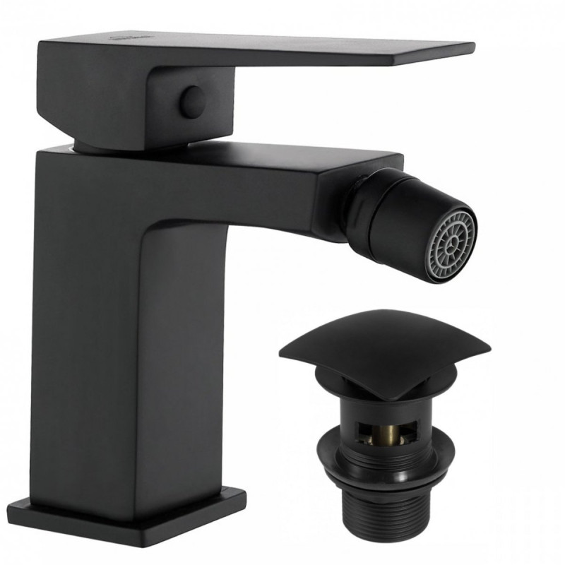 Elegancka Bateria Bidetowa Paros w Głębokiej Czerni - Model BB-09-004