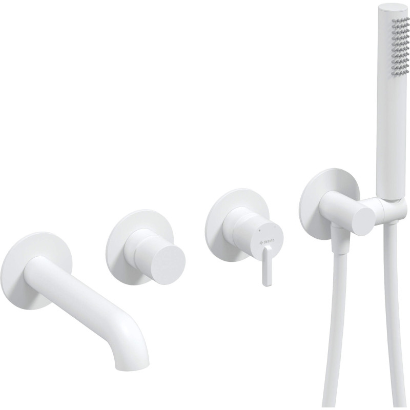 Podtynkowa Bateria Wannowa Bianco z Mosiądzu - Jednouchwytowa Elegancja dla Twojej Łazienki