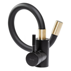 Elastyczna Bateria Zlewozmywakowa Clever Rea - Styl i Funkcjonalność w Czarno-Złotym Wydaniu