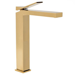 Elegancka Bateria Umywalkowa Duet Złota Wysoka do Twojej Łazienki!