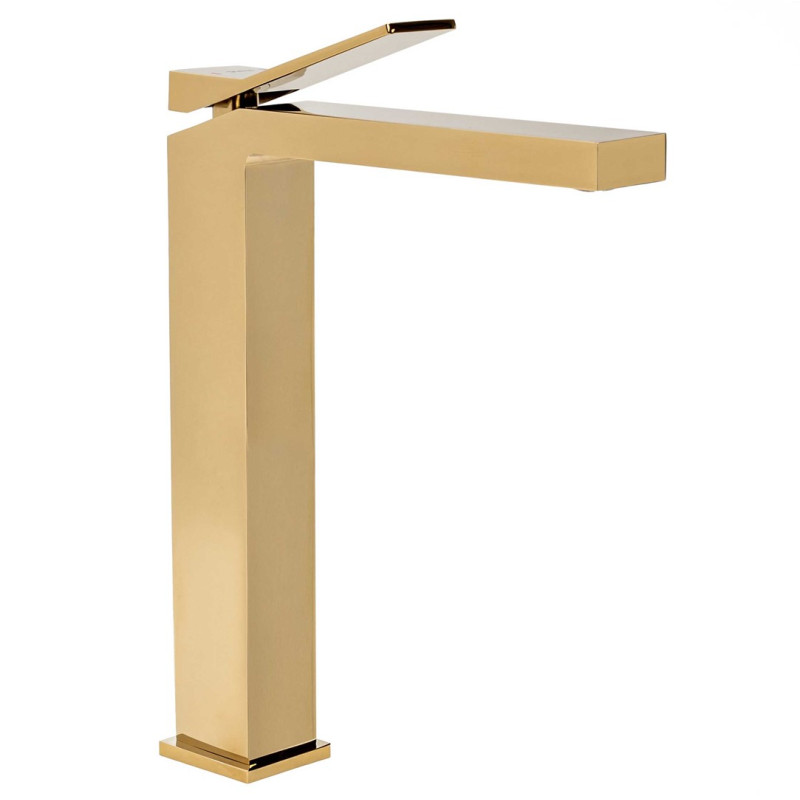 Elegancka Bateria Umywalkowa Duet Złota Wysoka do Twojej Łazienki!