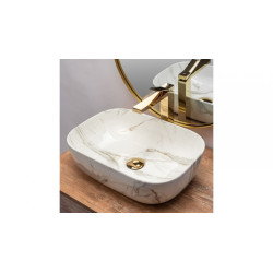 Elegancka Bateria Umywalkowa Duet Złota Wysoka do Twojej Łazienki!