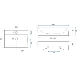 Stylowa Umywalka Bonita - Uniwersalna Montaż Nablatowy/Ścienny
