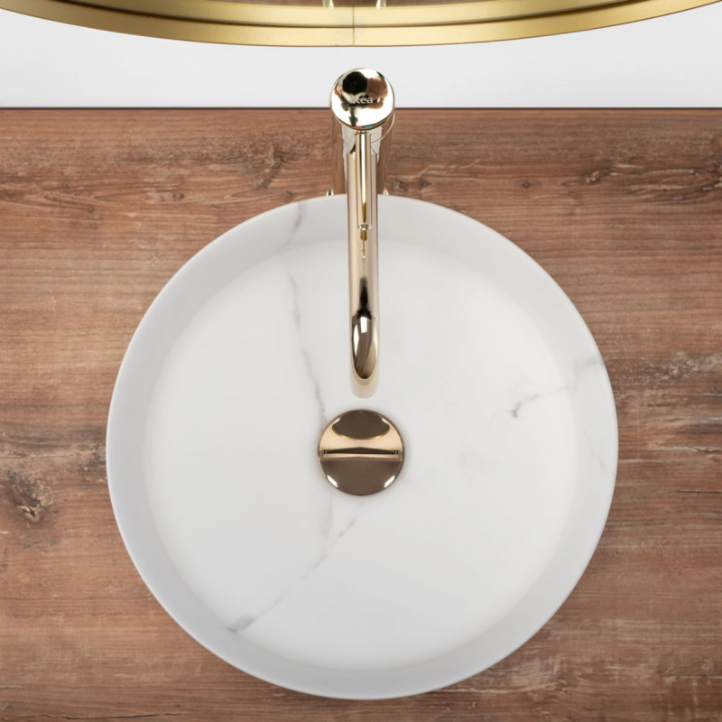 Ekskluzywna Umywalka Nablatowa SAMI Marble Matt - Styl i Elegancja dla Twojej Łazienki