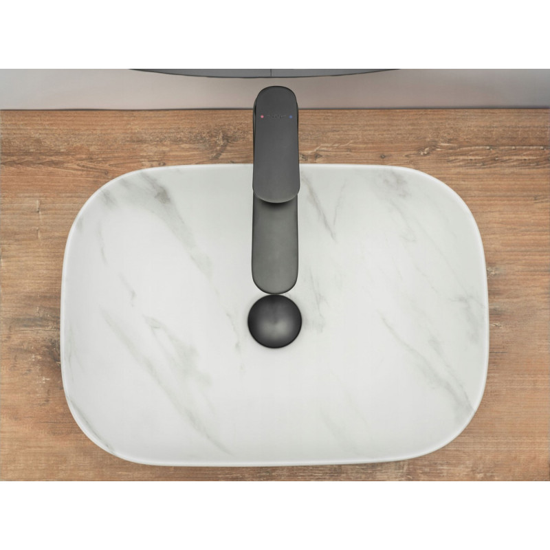 Ekskluzywna Umywalka Nablatowa Belinda Marble Matt - Nowoczesny Styl i Elegancja