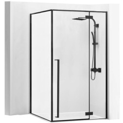 Elegancka Kabina Prysznicowa FARGO BLACK 80x100 - Stylowe Rozwiązanie dla Twojej Łazienki