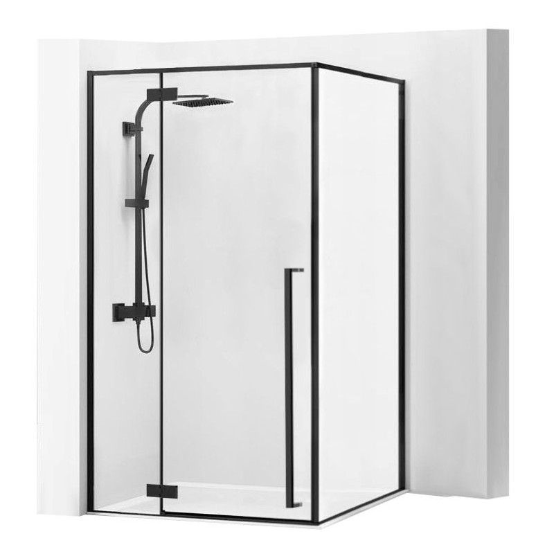 Elegancka Kabina Prysznicowa FARGO BLACK 80x100 - Stylowe Rozwiązanie dla Twojej Łazienki