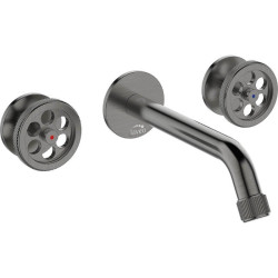 Laveo Muro bateria umywalkowa podtynkowa grafit