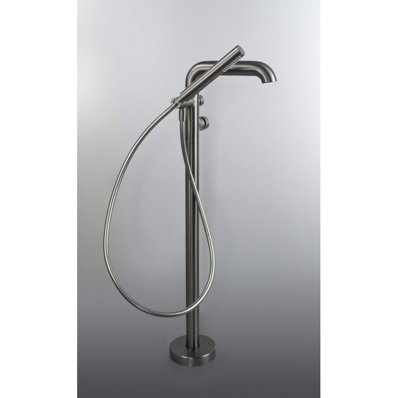 Deante Silia bateria wannowa wolnostojąca titanium