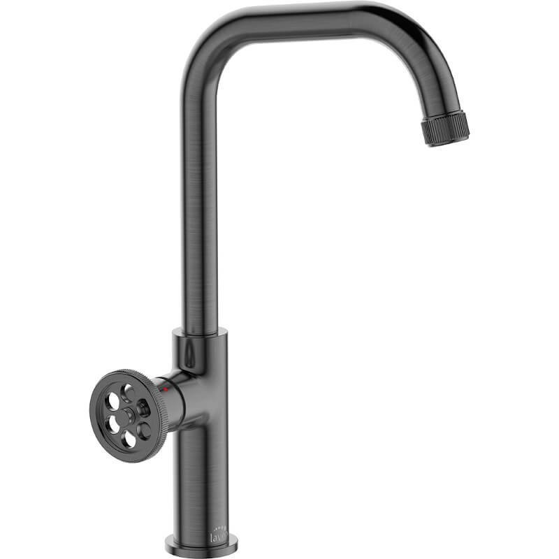 Muro Luxury - Grafitowa Bateria Kuchenna z Ruchomą Wylewką, Ekologiczny Styl i Elegancja!