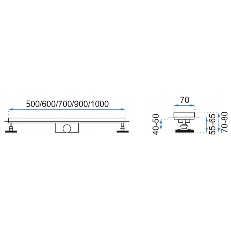 Nowoczesny Odpływ NEO & PURE N PRO Szczotkowany 600mm - Elegancja i Funkcjonalność