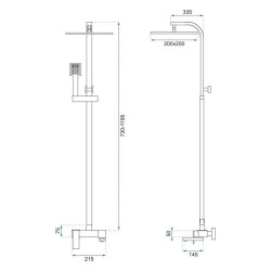 Elegancki Zestaw Prysznicowy NAVARO w Chromowanym Wykończeniu