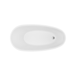 Olia 2.0 wanna owalna 150x73 cm wolnostojąca, biały połysk
