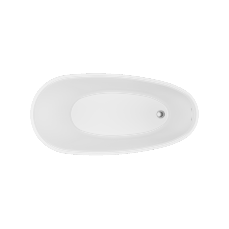 Olia 2.0 wanna owalna 150x73 cm wolnostojąca, biały połysk