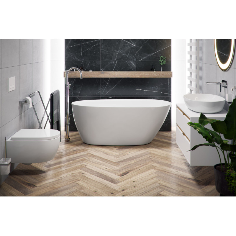 Olia 2.0 wanna owalna 150x73 cm wolnostojąca, biały połysk