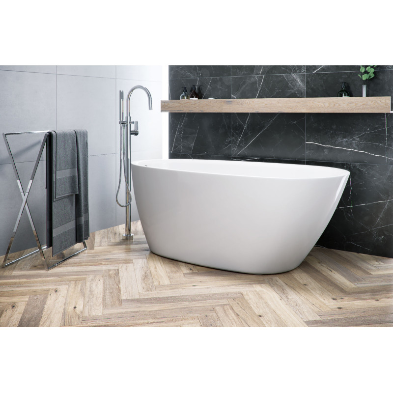 Olia 2.0 wanna owalna 150x73 cm wolnostojąca, biały połysk