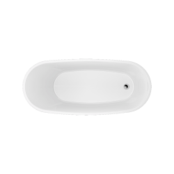Comfort wanna owalna 175x75 cm wolnostojąca, biały połysk/czarny połysk