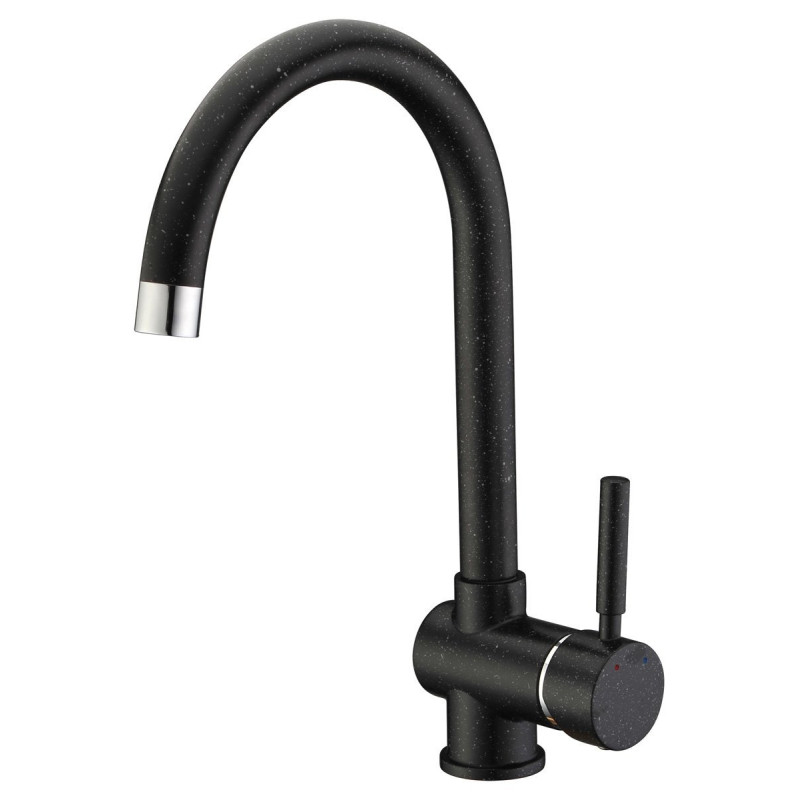 Bateria zlewozmywakowa LETE BQX 768D - Elegancja i funkcjonalność w czarnym granicie