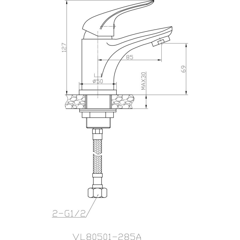 Elegancka i Nowoczesna Bateria Umywalkowa NAVIA BKV 022D - Styl i Funkcjonalność