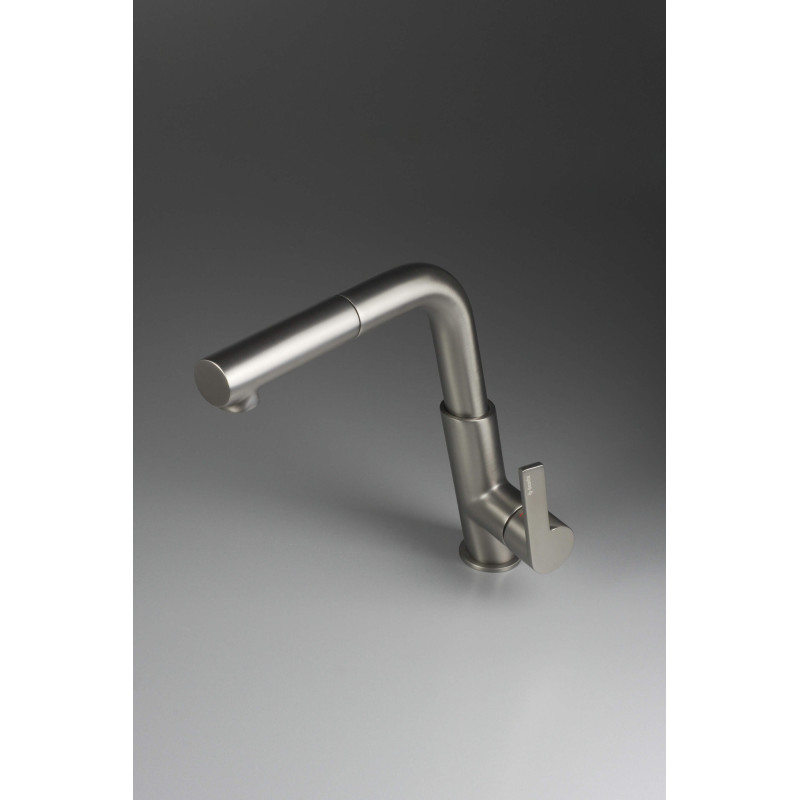 Kuchenna bateria 253mm Titanium z wyciąganą obrotową wylewką i ruchomym aeratorem