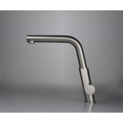 Kuchenna bateria 253mm Titanium z wyciąganą obrotową wylewką i ruchomym aeratorem