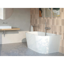 Deante Silia bateria wannowa stal szczotkowana