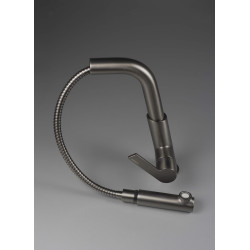 Kuchenna bateria 253mm Titanium z wyciąganą obrotową wylewką i ruchomym aeratorem