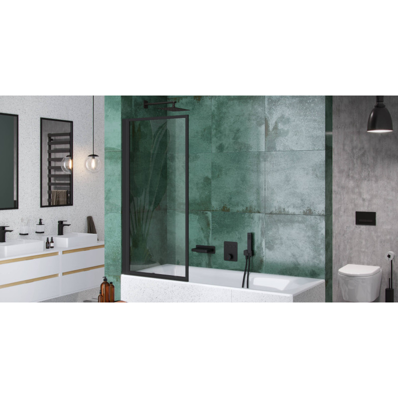 Fabrika parawan nawannowy 73x145 cm 1-częściowy lewy / prawy, czarny mat