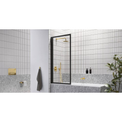 Fabrika parawan nawannowy 73x145 cm 1-częściowy lewy / prawy, czarny mat