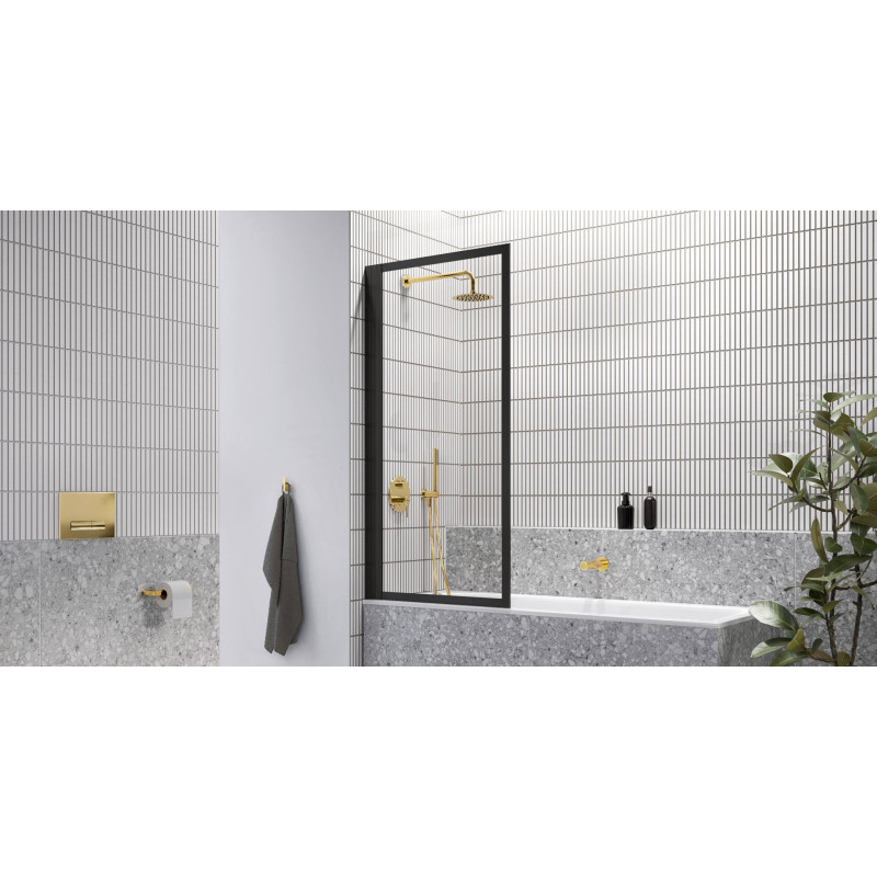 Fabrika parawan nawannowy 73x145 cm 1-częściowy lewy / prawy, czarny mat