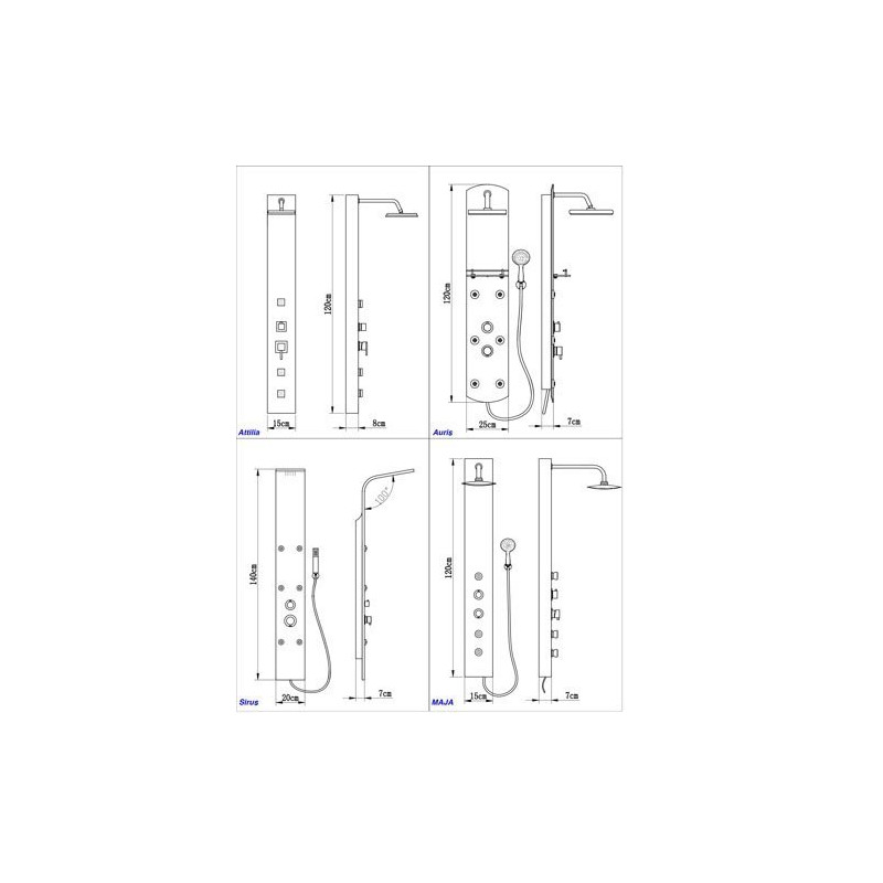 Luksusowa Kolumna Natryskowa ATTILA PKA 13KB - Twoja Domowa Oaza Relaksu