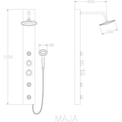 Luksusowa kolumna prysznicowa MAJA PGQ P30M – Nowoczesność i styl w Twojej łazience!