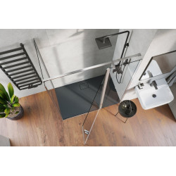 Excellent Lavano brodzik kwadratowy 90x90 cm kompozytowy  czarny