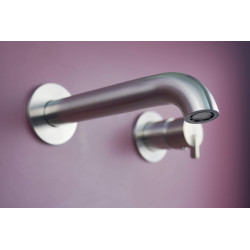 Deante Silia bateria umywalkowa podtynkowa stal szczotkowana