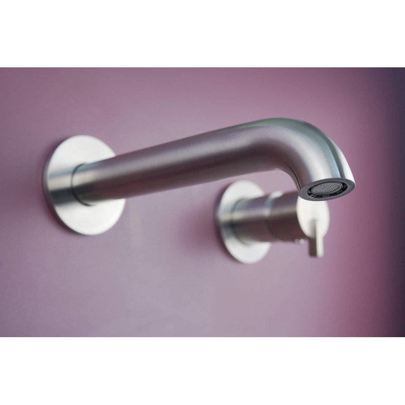 Deante Silia bateria umywalkowa podtynkowa stal szczotkowana