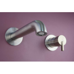 Deante Silia bateria umywalkowa podtynkowa stal szczotkowana