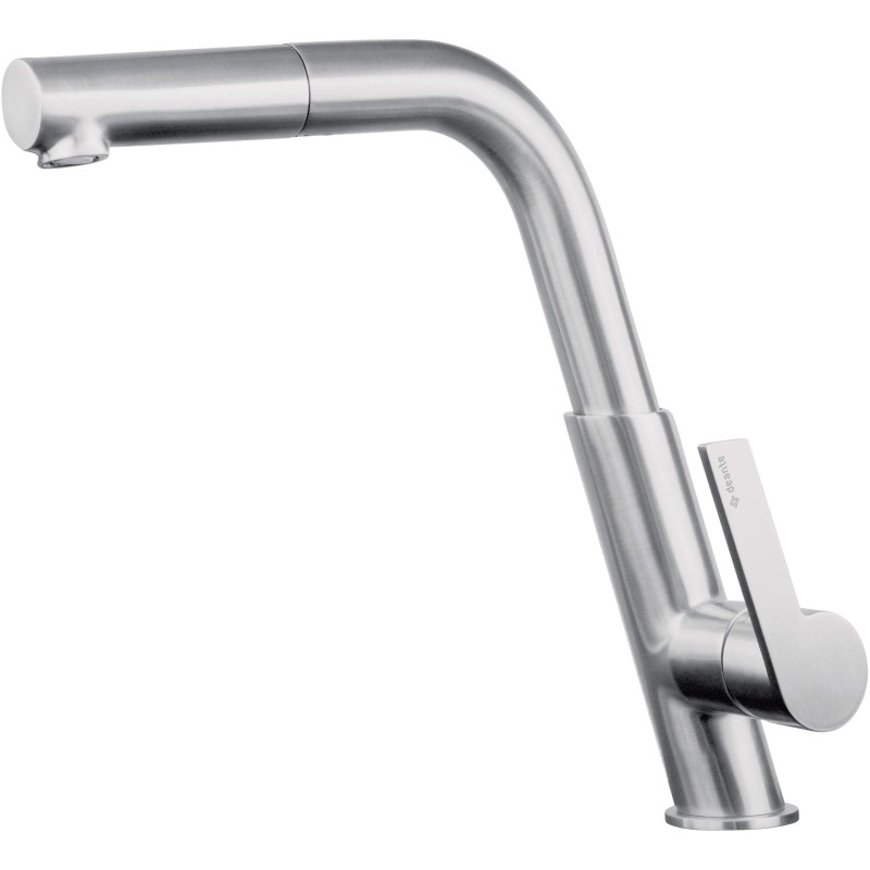 Kuchnia Plus: Wyciągana Bateria Jednouchwytowa z Mosiądzu + Ruchomy Aerator Stalowy