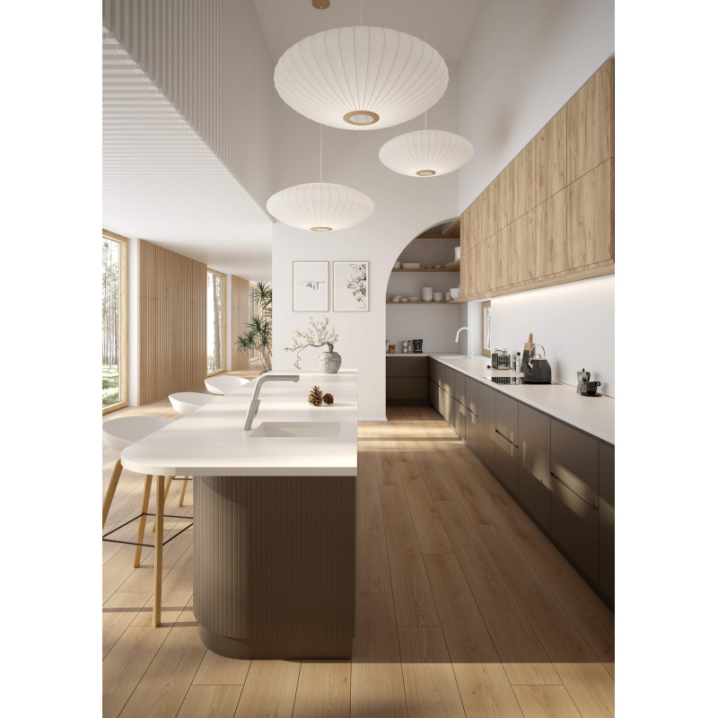 Kuchnia Plus: Wyciągana Bateria Jednouchwytowa z Mosiądzu + Ruchomy Aerator Stalowy