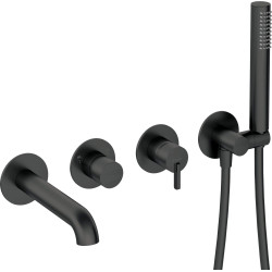 Deante Silia bateria wannowa podtynkowa nero