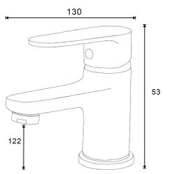 Chromowana Bateria Umywalkowa Jednouchwytowa Pana z Automatycznym Korkiem - Model BKN 022D
