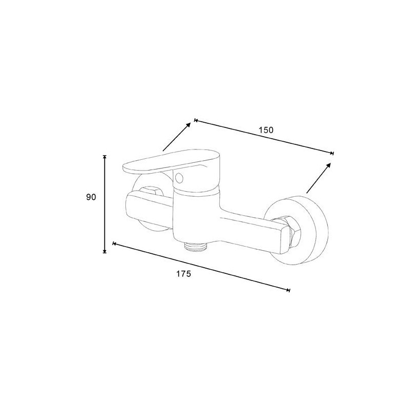Kuchinox Pana bateria natryskowa ścienna chrom