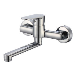 PANA Bateria Umywalkowa Jednouchwytowa Chrom Ścienna z Ruchomą Wylewką