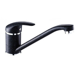 Laveo Iga bateria zlewozmywakowa stojąca czarny granit