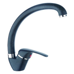 INGA Lux Black - Nowoczesna bateria stojąca z ruchomą wylewką i ceramiczną głowicą