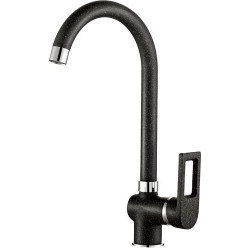 KASJA Elegance BKN 768D - Czarny Granit, Jednouchwytowa Bateria Kuchenne z Ruchomą Wylewką