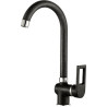 KASJA Elegance BKN 768D - Czarny Granit, Jednouchwytowa Bateria Kuchenne z Ruchomą Wylewką