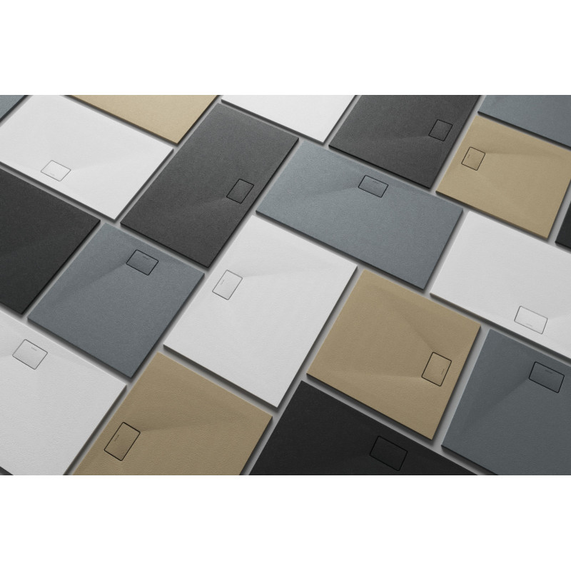 Lavano brodzik prostokątny 140x80 cm kompozytowy, beton